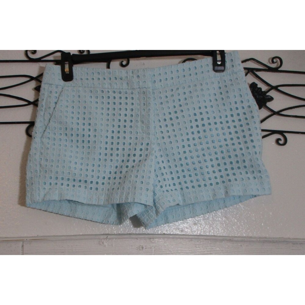 Fleur Bleue Shorts Women's Size 8 Blue Pockets Lined